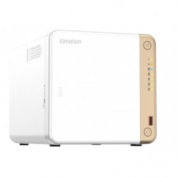 QNAP TS-462-4G 4-Bay desktop NAS, Intel® Celeron® N4505 dual-core, 4 GB DDR4 onboard not expandable, 4 x 3.5'/2.5' SATA 6Gb