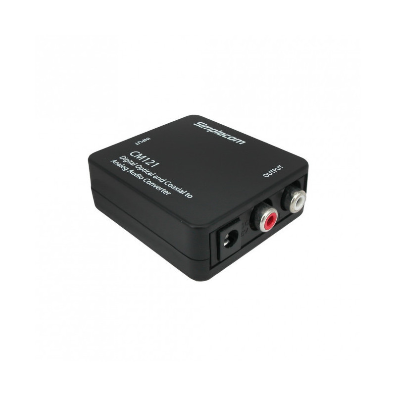 Simplecom CM121 Digital Optical Toslink and Coaxial to Analog RCA Audio Converter