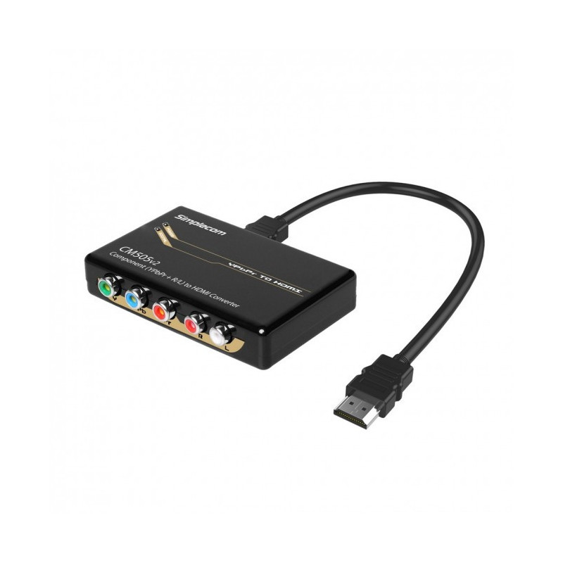 (LS)Simplecom CM505v2 Component (YPbPr   Stereo R/L) to HDMI Converter Full HD 1080p