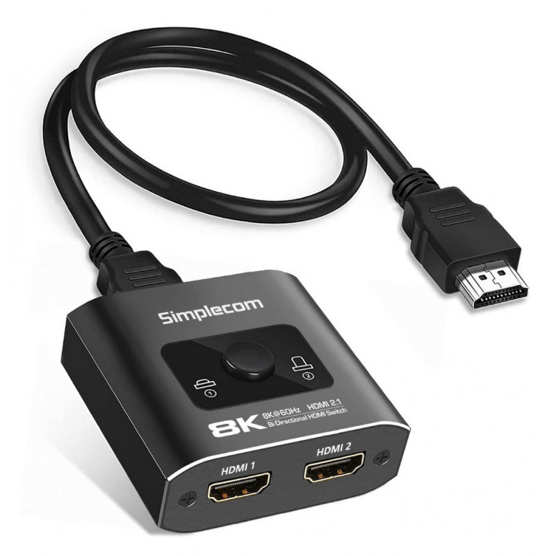 Simplecom CM302V2 Bi-Directional 2 Way HDMI 2.1 Switch Selector 8K