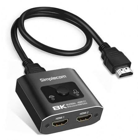 Simplecom CM302V2 Bi-Directional 2 Way HDMI 2.1 Switch Selector 8K