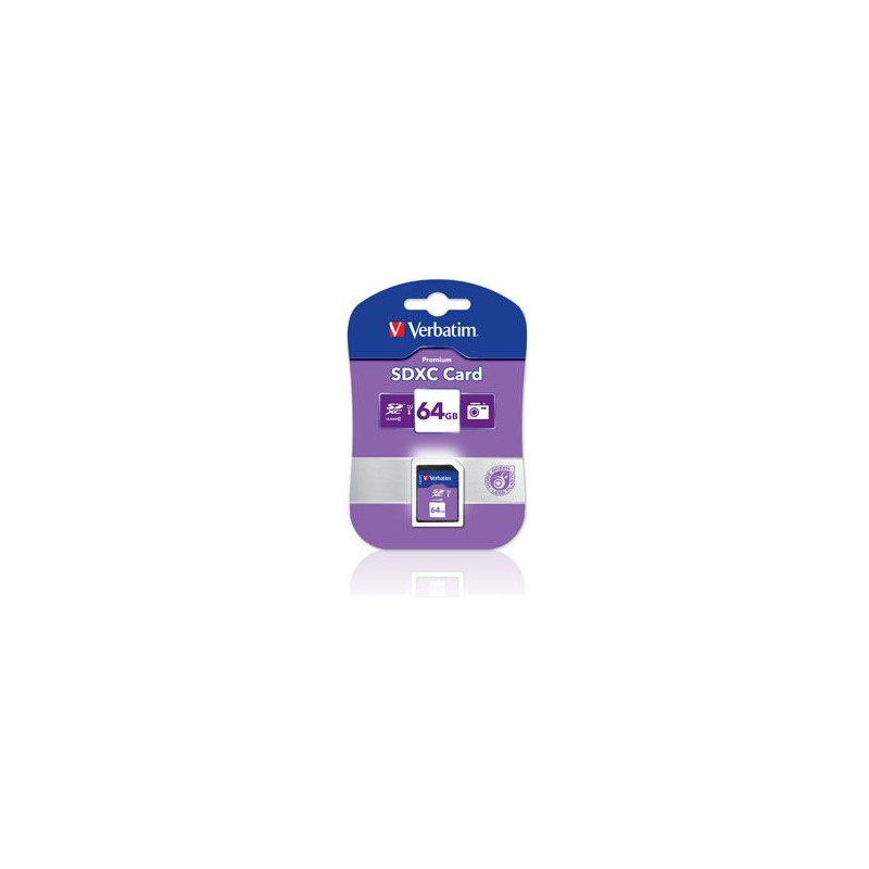 Verbatim SDXC 64GB (Class 10 UHS-I) Up to 45MB/Sec 300X read speed