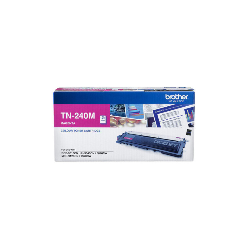 BrotherTN-240M COLOUR LASER TONER-MAGENTA TONER CARTRIDGE TO SUIT HL-3040CN/3045CN/3070CW/3075CW, DCP-9010CN, MFC-9120CN/9125