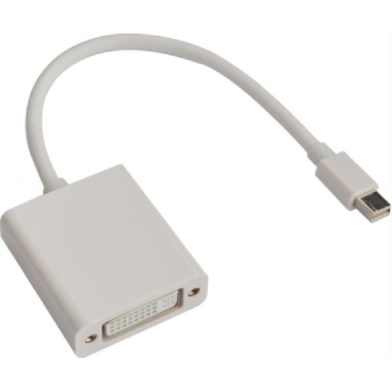 Astrotek Mini DisplayPort DP to DVI Cable 20cm - 20 pins Male to 24 5 pins Female Nickle RoHS