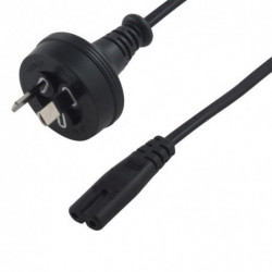 8Ware 2 Pin Core Power Cable 2m AU Plug 240v to IEC C7 figure eight Female Appliance Wall Duty for Notebook AC Adaptor POS OE
