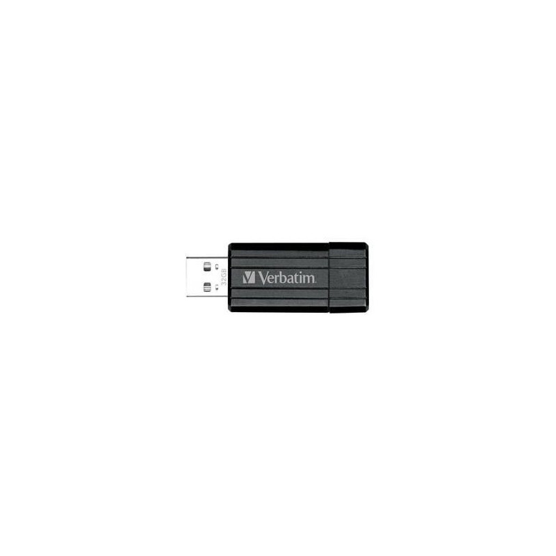 Verbatim Store'n'Go Pinstripe USB Drive 32GB USB Storage Drive Memory Stick (Black) 2 Years Limited Warranty