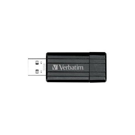 Verbatim Store'n'Go Pinstripe USB Drive 32GB USB Storage Drive Memory Stick (Black) 2 Years Limited Warranty