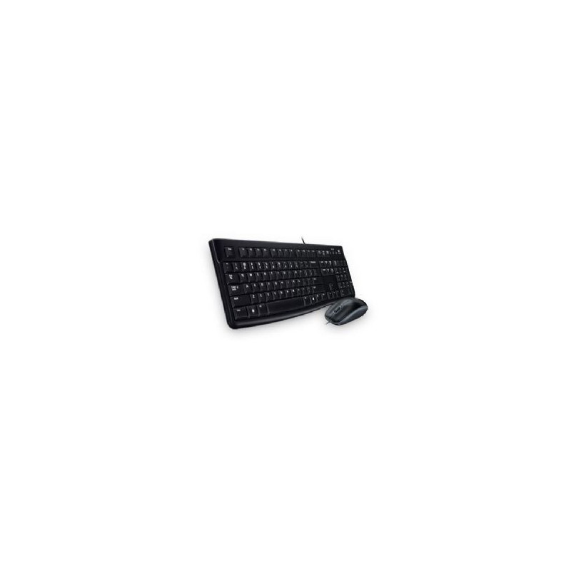 Logitech MK120 Keyboard & Mouse Combo Quiet typing and Spill resistant High-definition optical tracking Thin profile 3yr wty