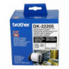 Brother White Continuous Paper Roll 62mmX30.48m