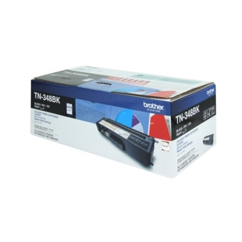 Brother TN-348BK Colour Laser toner - Super High Yield Black-HL- 4150CDN/4570CDW, DCP-9055CDN, MFC-9460CDN/9970CDW - 6000 pag