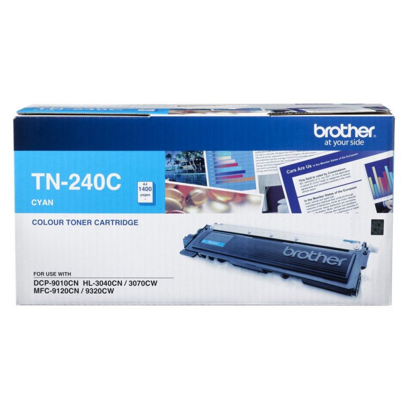 Brother TN-240C COLOUR LASER TONER-CYAN TONER CARTRIDGE TO SUIT HL-3040CN/3045CN/3070CW/3075CW, DCP-9010CN, MFC-9120CN/9125CN
