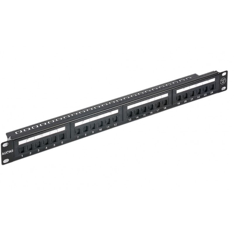 Astrotek 24 Ports UTP Patch Panel CAT6 RJ45 for 19' 1RU Rack Mount Data Network Cabinet Server PCB Type 110/Krone 3U' Black