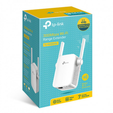 TP-Link TL-WA855RE N300 300Mbps Wi-Fi Range Extender Repeater Access Point 1Gpbs LAN 802.11bgn 2xExternal Antennas Mini Size 