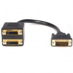 Astrotek DVI-D Splitter Cable 24 1 pins Male to 2x Female Gold Plated