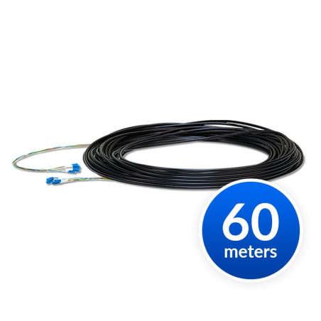 Ubiquiti Single-Mode Lightweight Fiber Cable, Lenth 60m, Outdoor-Rated, Kevlar Yarn For Added Tensile Strength, Weatherproof 