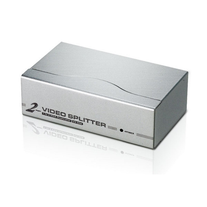Aten Video Splitter 2 Port VGA Splitter 350Mhz, 1920x1440@60Hz, Cascadable to 3 levels (Up to 8 Outputs)