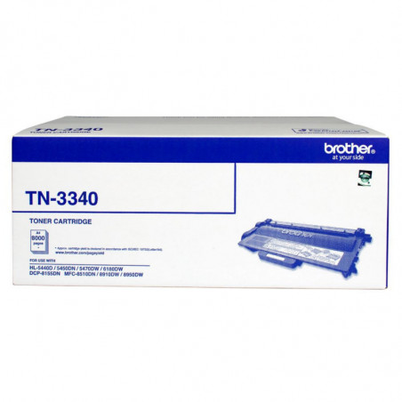 Brother TN-3340 Mono Laser toner - High yield - HL-5440D/5450DN/5470DW/6180DW & MFC-8510DN/8910DW/8950DW & DCP-8155DN-  up to