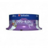 Verbatim DVD R DL 8.5GB 25Pk White Wide Inkjet 8x