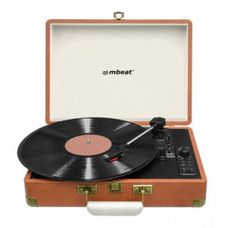 (LS) mbeat® Woodstock Retro Turntable Recorder with Bluetooth & USB Direct Recording - Built-in Dual Speakers, Aux-in-out, B