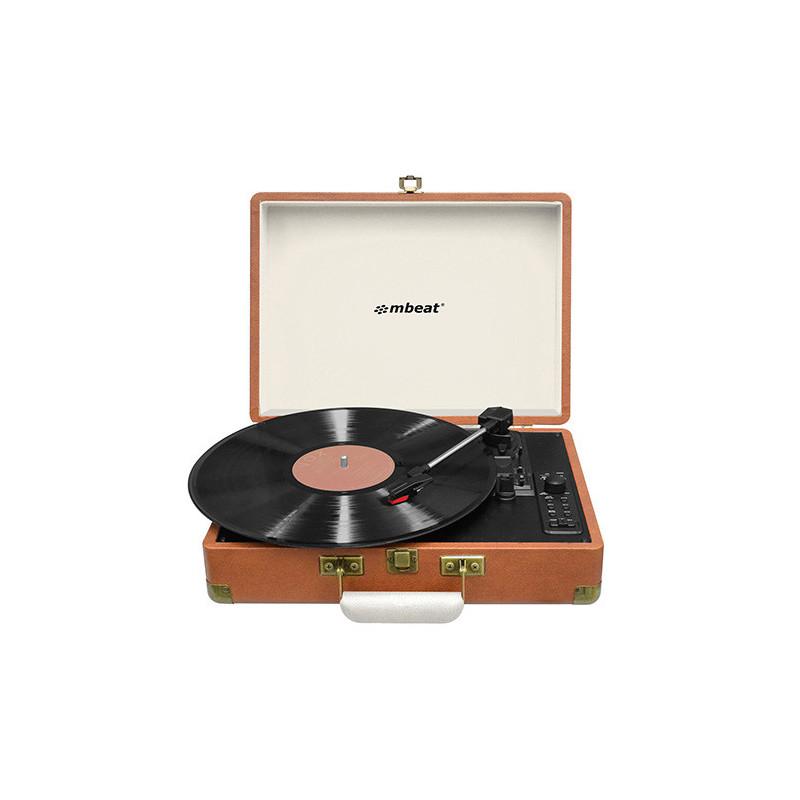 (LS) mbeat® Woodstock Retro Turntable Recorder with Bluetooth & USB Direct Recording - Built-in Dual Speakers, Aux-in-out, B