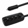 (LS) mbeat® 4 Ports USB Rapid Car Charger - 40W Rapid Smart Charger/Individual ON/OFF switches/90cm Extension Cable Design E