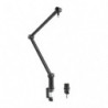 Brateck Professional Microphone Boom Arm Stand, 360° Rotatable Boom, Clip-On Cable Holder, Foldable Scissor Arm Design(LS)