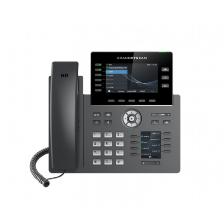 Grandstream GRP2616 6 Line IP Phone, 6 SIP Accounts, 480x272 Colour Screen, HD Audio, Integrated Bluetooth WiFi, Powerable Vi