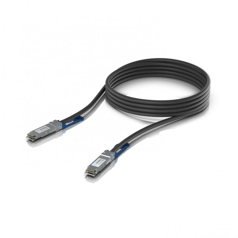 Ubiquiti 100G Direct Attach Cable, Cable length 3m, Single Pack, QSFP28 Direct Attach Cable With A 100 Gbps Max Data Rate