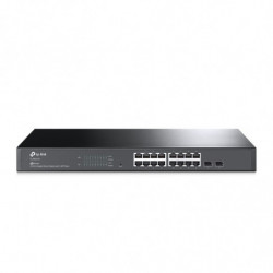 TP-Link SG2218 JetStream 16-Port Gigabit Smart Switch with 2 SFP Slots, Support Omada SDN, L2/L3/L4 QoS, Static Routing, Rack