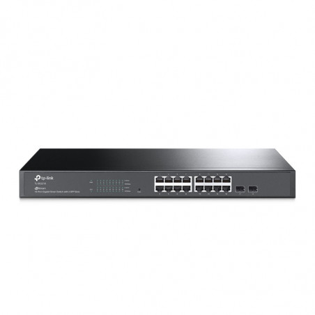 TP-Link SG2218 JetStream 16-Port Gigabit Smart Switch with 2 SFP Slots, Support Omada SDN, L2/L3/L4 QoS, Static Routing, Rack