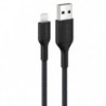 Belkin BoostCharge Pro Braided Lightning to USB-A Cable (1M) - Black (CAA020FQ1MBK), 2.4A/15W, 480Mbps, 350K Bends, MFI-Certi