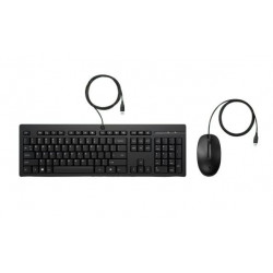 HP 225 USB Wired Desktop Keyboard Mouse Combo G2 USB-A Three button mouse adjustable keyboard feet Easy Clean Plug&Play for N
