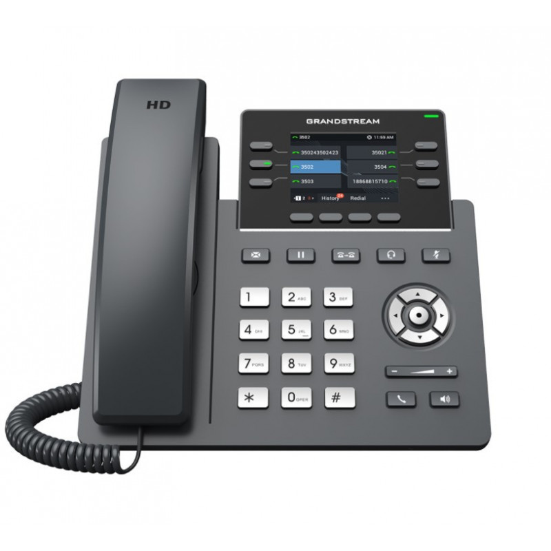Grandstream GRP2613W 6 Lines, 6 SIP Accounts,  2.8 in scrn, PoE   GigE, Color, WiFi,  HD Audio,