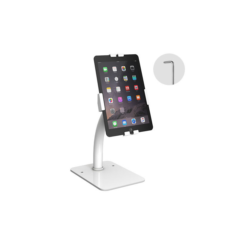 Brateck MPBT-PAD33-03 Universal Anti-Theft Tablet Countertop Fit most  7.9' to 11' Tablets - White 160x230x415mm, Anti-Theft 