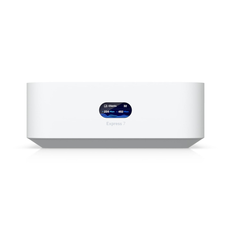 Ubiquiti UniFi Express 7, Mesh-scalable, Super-compact 10G Cloud Gateway, Integrated WiFi 7 With 6 GHz support, 140 m² Cover