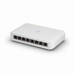 Ubiquiti UniFi Switch USW-Lite-8-POE, 4x PoE Output Ports, 52W PoE Supply, Fanless, Wall Mount Kit Included,