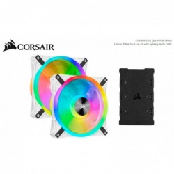 Corsair QL140 RGB White Dual Fan Kit with Lighting Node...