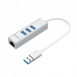 Simplecom CHN420 Silver Aluminium 3 Port SuperSpeed USB...