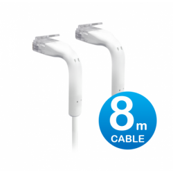 UniFi Patch Cable 8m White, Both End Bendable to 90...