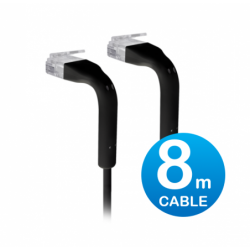 UniFi Patch Cable 8m Black, Both End Bendable to 90...