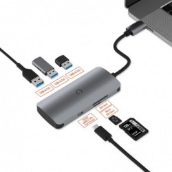 Cygnett Unite SlimMate 6-in-1 USB-C Multiport Hub Adapter...