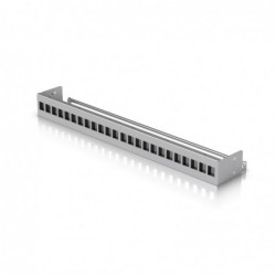 Ubiquiti 24-Port Blank Keystone Patch Panel, Silver, 1U...