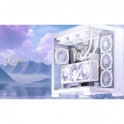 Antec C8 E-ATX, mATX, ITX, Seamless Edge View Front and...