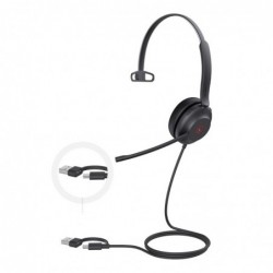 Yealink UH37 Mono USB Wired Headset, UC, USB-C/A, 35mm...