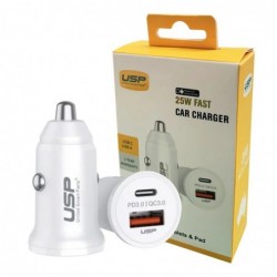 USP 25W Dual Port (USB-C 25W PD   USB-A 18W QC3.0) Fast...