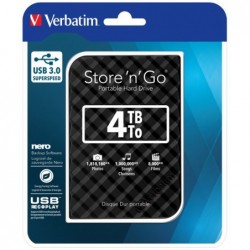 Verbatim 4TB 2.5' USB 3.0 Black Store'n'Go HDD Grid Design.