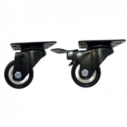 LDR 2' PP Rack Caster Wheels 2x With Brakes & 2x Without...
