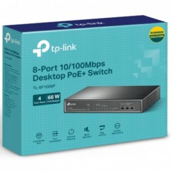 TP-Link TL-SF1008P 8-Port 10/100Mbps Desktop Unmanaged...