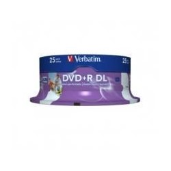 Verbatim DVD R DL 8.5GB 25Pk White Wide Inkjet 8x